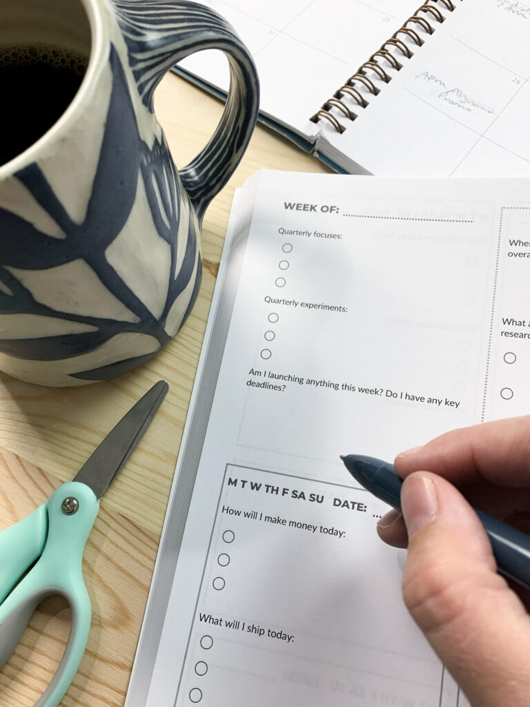 how to hold yourself accountable as a creative business owner, or the importance of scheduling launches and releases